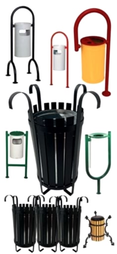 Döküm çöp kutusu-Metal çöp kutuları