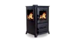 Lazer şömine soba yan camlı