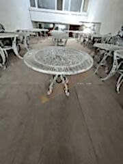 Döküm masa doksan yedi çap dar ayak