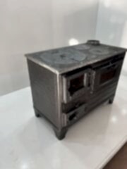 Fırınlı soba siyah saç model kapak camlı