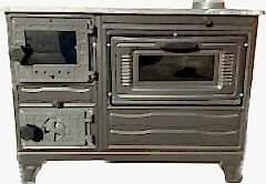 Fırınlı soba siyah saç model kapak camlı