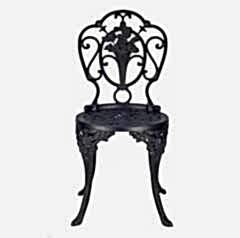 ALUMİNYUM DÖKÜM SANDALYE-GÜLLÜ SANDALYE-KOLSUZ