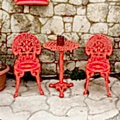 Kırmızı Sandalye Masa Takım