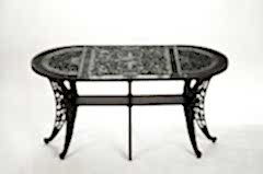 Döküm plastik yemek masası oval