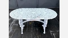 Oval Kuğu masa küçük 118 cm  58 cm