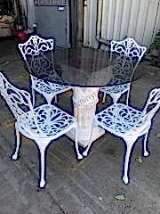 Sütun ayak döküm sandalye takım