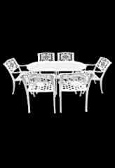 Plastik ferforje döküm sandalye masa takım geniş model