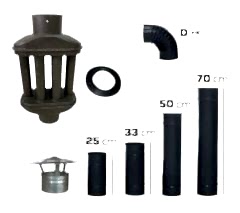 Döküm soba siyah mat boru (resimdeki takım fiyatı)