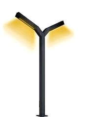 Bollard demir aydınlatma direkleri uzun çiftli