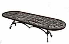 Döküm yemek masası büyük pro oval