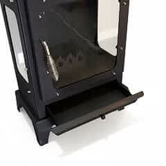 Pelet şömine soba-Yan camlı şömine