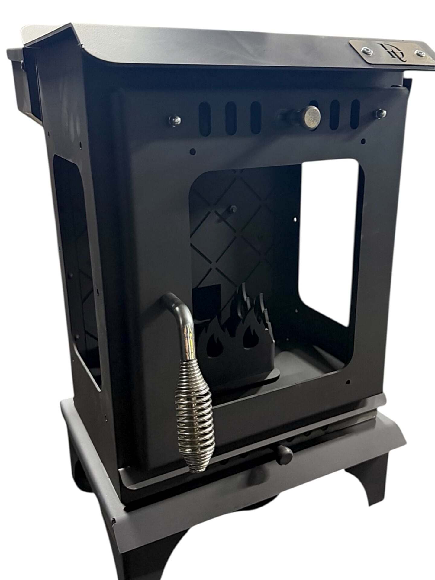 Pelet şömine soba-Yan camlı şömine