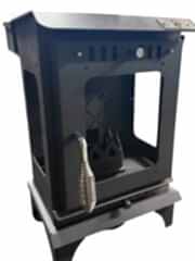 Pelet şömine soba-Yan camlı şömine