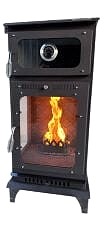 Pelet soba-pelet soba fırınlı model-yan camlı
