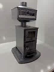 Kurbağa soba camlı kapak-fırınlı-alt tepsili