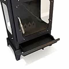 Pelet şömine soba-Yan camlı şömine-Kamp sobası-Küçük Model yüksek altlıklı fırınlı