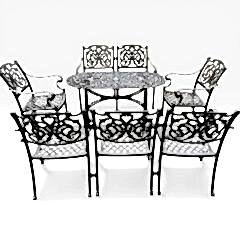 Döküm masa sandalye-Geniş model sandalye masa takım tam set