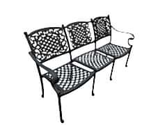 Döküm üçlü sandalye