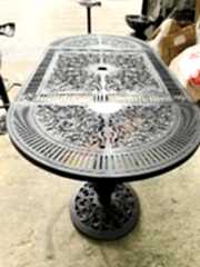 Döküm masa oval osmanlı