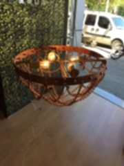 Metal avize yarım daire