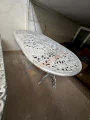 Masa güllü oval 166 cm x 88 cm