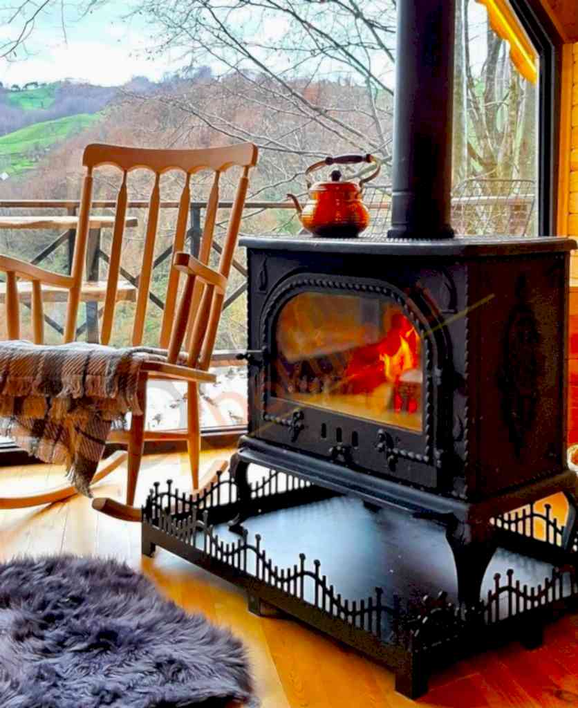 Döküm soba yan kapalı alt tepsi