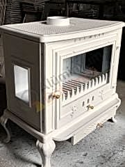 Döküm soba beyaz renk özel renk