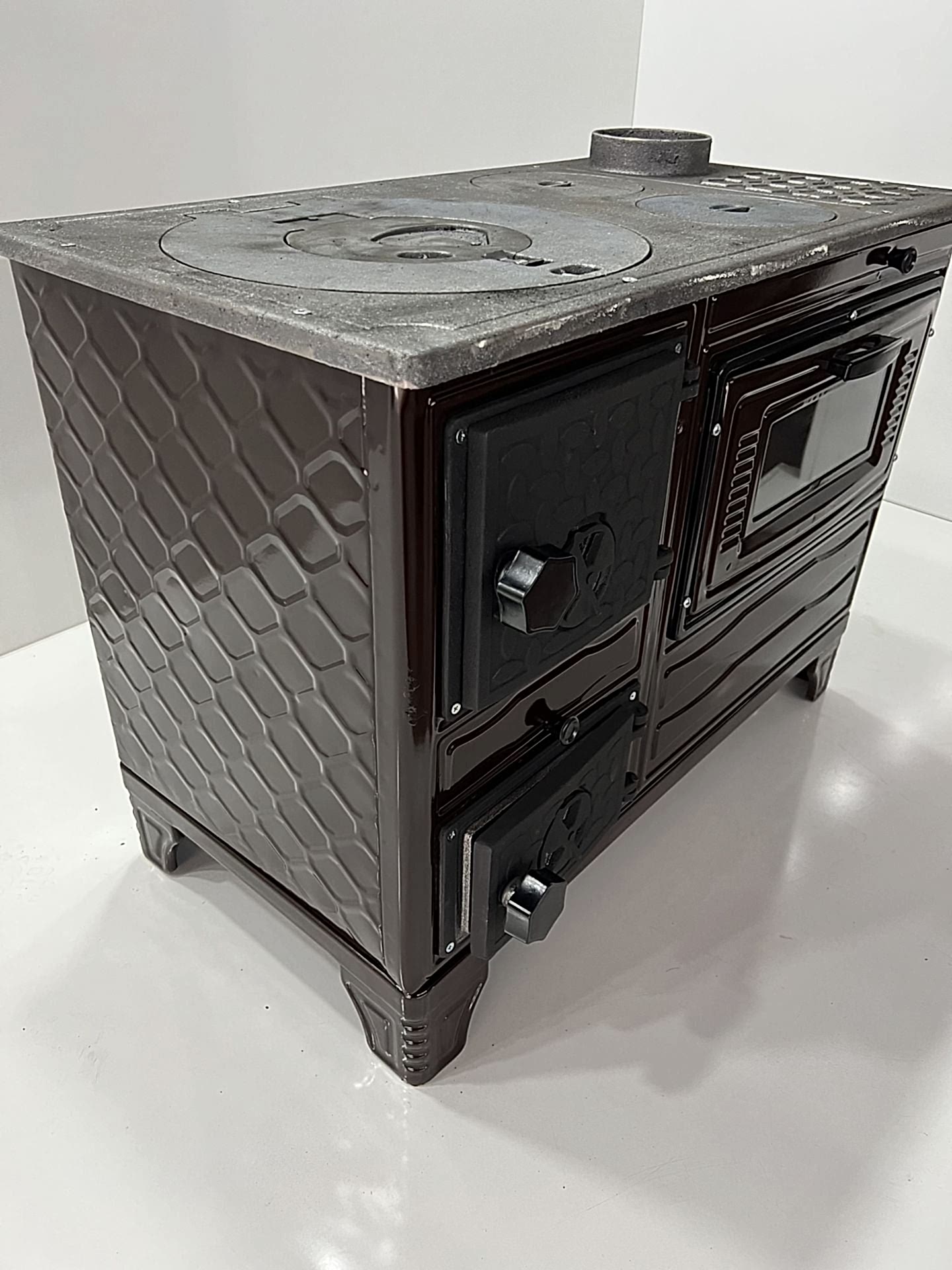 Döküm eko fırınlı yatay soba