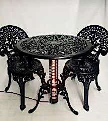 Isıtıcılı masa sandalye takım