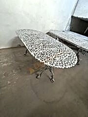 Oval kuğu masa 152x75 cm