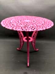 Döküm masa 75 cm çap güllü ayak