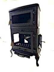 Döküm Kare Camlı Fırınlı soba